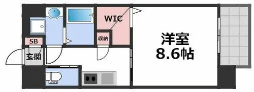 フォレストグレイス深江橋Ⅱ【11階】の間取り