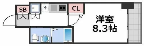 ディナスティ玉造【11階】の間取り