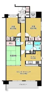 ファミールヴィラ紀伊田辺C棟【10階】の間取り