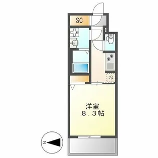 S-RESIDENCE金山West【204号室】の間取り