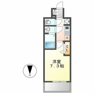 プレサンス ジェネ 新栄町駅前 葵【7階】の間取り