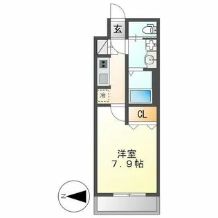 S-RESIDENCE志賀本通【407号室】の間取り