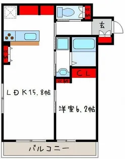 HelenaGARDEN玉串元町Ⅱ【2階】の間取り