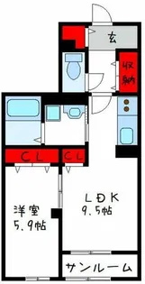 アドバンスグナーデ【1階】の間取り