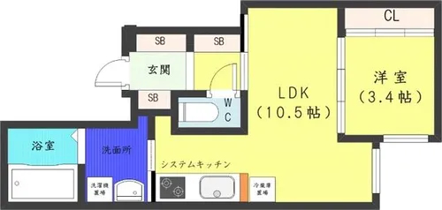 Kulta大通【4階】の間取り