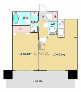 DSタワー大博通り【1106号室】の間取り