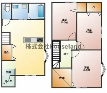 和歌山県和歌山市市小路【一戸建】の間取り