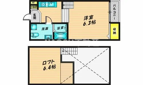 castello anello【203号室】の間取り