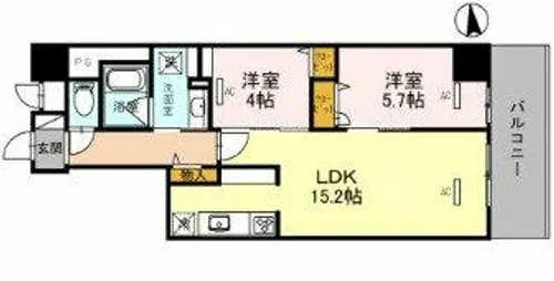 リアライズ天満橋【2階】の間取り