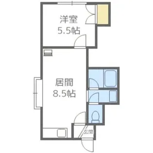 北海道札幌市手稲区西宮の沢三条3丁目【アパート】の間取り