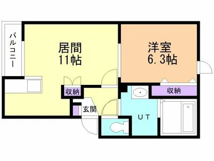 コーポオアシス8【2階】の間取り