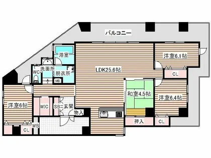 アランジェヒルズ東豊中【9階】の間取り