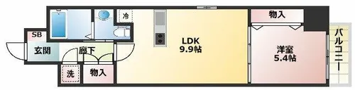 アーデン京町堀イースト【14階】の間取り