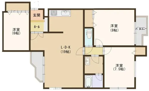 エギュー・ド・ブランシェ【403号室】の間取り