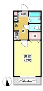 ジュネス福田D棟【3階】の間取り