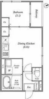 ハーモニーテラス遠里小野3【1階】の間取り