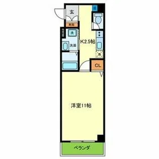 ラポール帝塚山【3階】の間取り