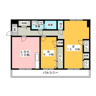 ラフィネ高峯【6階】の間取り