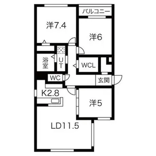 山の手シティステラ【3階】の間取り