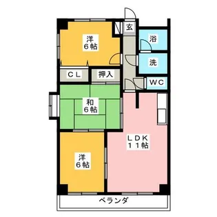 3LDKの間取り画像