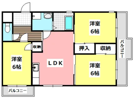 サンライズ山本【2階】の間取り