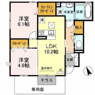 エルポルト 悠 A棟【1階】の間取り