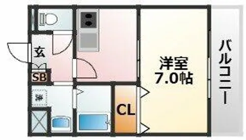 大阪府大阪市東淀川区大桐1丁目【マンション】の間取り