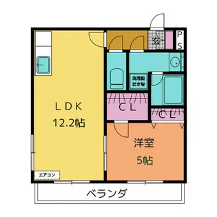 メゾンドグリーン【1階】の間取り
