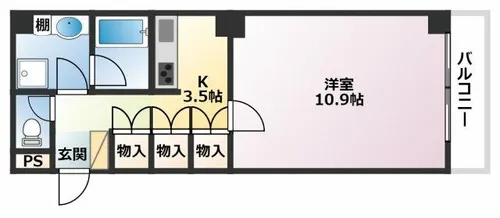 クレフ本山【203号室】の間取り