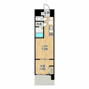 AND TERRACE文の里【9階】の間取り