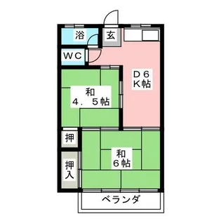 スカイハイツ【2階】の間取り