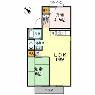 セジュール正木【1階】の間取り
