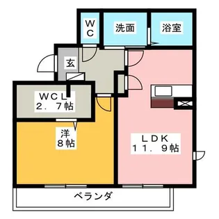 レフィシア【3階】の間取り