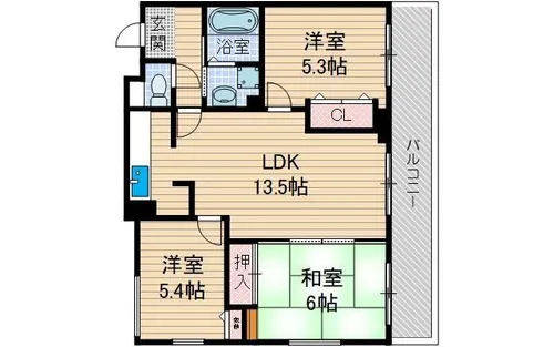 コート若園【2階】の間取り