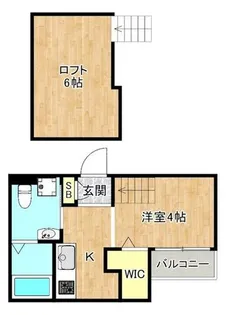 大阪府大阪市生野区林寺6丁目【アパート】の間取り