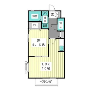 サンメルヴェーユ【1階】の間取り