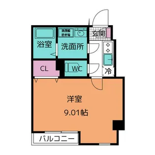 シーマン山里【203号室】の間取り