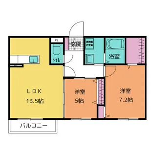 パルク ヴェスト H【1階】の間取り