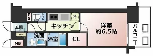 エスプレイス大阪城サウスコンフォート【11階】の間取り