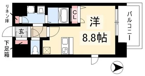 プレサンス名古屋STATIONアライブ【12階】の間取り