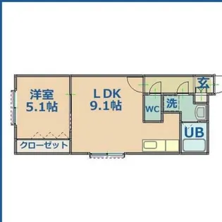 ル・ファール美園【301号室】の間取り