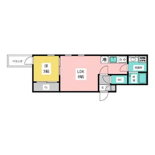 1LDKの間取り画像