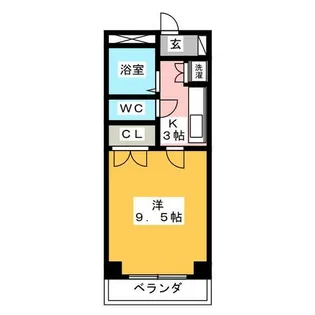 ピアチェーレTⅡ左京山【3階】の間取り