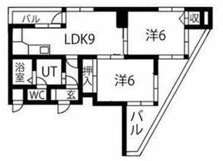 サンメゾン植田【12階】の間取り