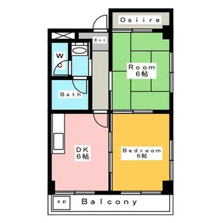 ハイツ本城【3階】の間取り