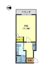 WISHBONE鞍馬口大宮【101号室】の間取り