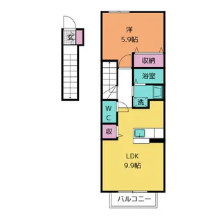 ウエスト・ゲート・アベニュー【2階】の間取り
