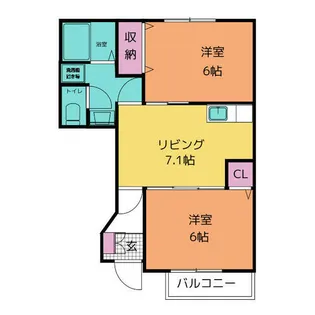 スカイフィールド【1階】の間取り