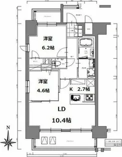 S-RESIDENCE亀島駅前blaze(ブレイズ)【4階】の間取り