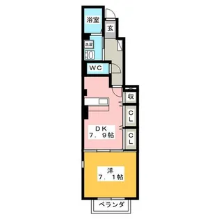 スウィートノーブルB【1階】の間取り